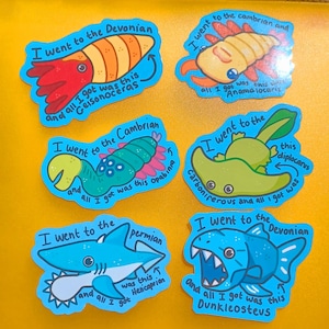 Ancient Animal Stickers – Paleo Time Travel Set (Devonian, Cambrian & More!)