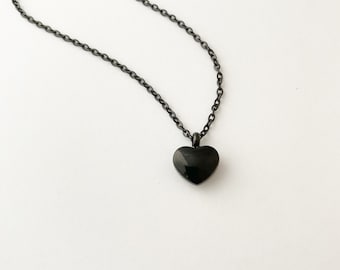 Heart memorial urn charm necklace - silver, gold, rose gold, black