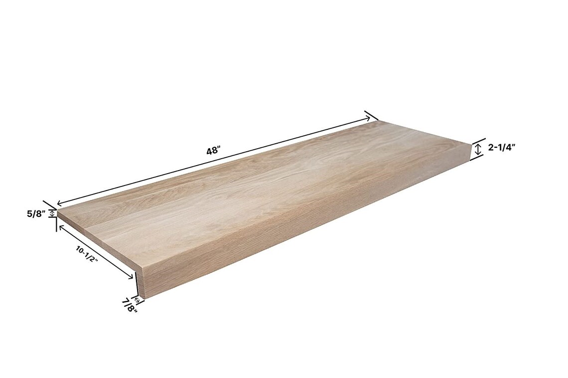Stair Treads White Oak Solid Wood Unfinished Etsy