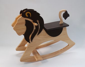 Rocking Lion, Rocking Horse, Rocker, Wood, Wood Toy, Wood Rocker, Handmade,