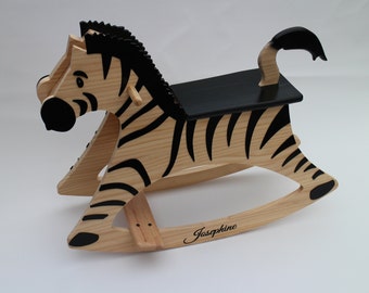 Rocking Zebra, Rocking Horse, Rocker, Wood, Wood Toy, Wood Rocker, Handmade,