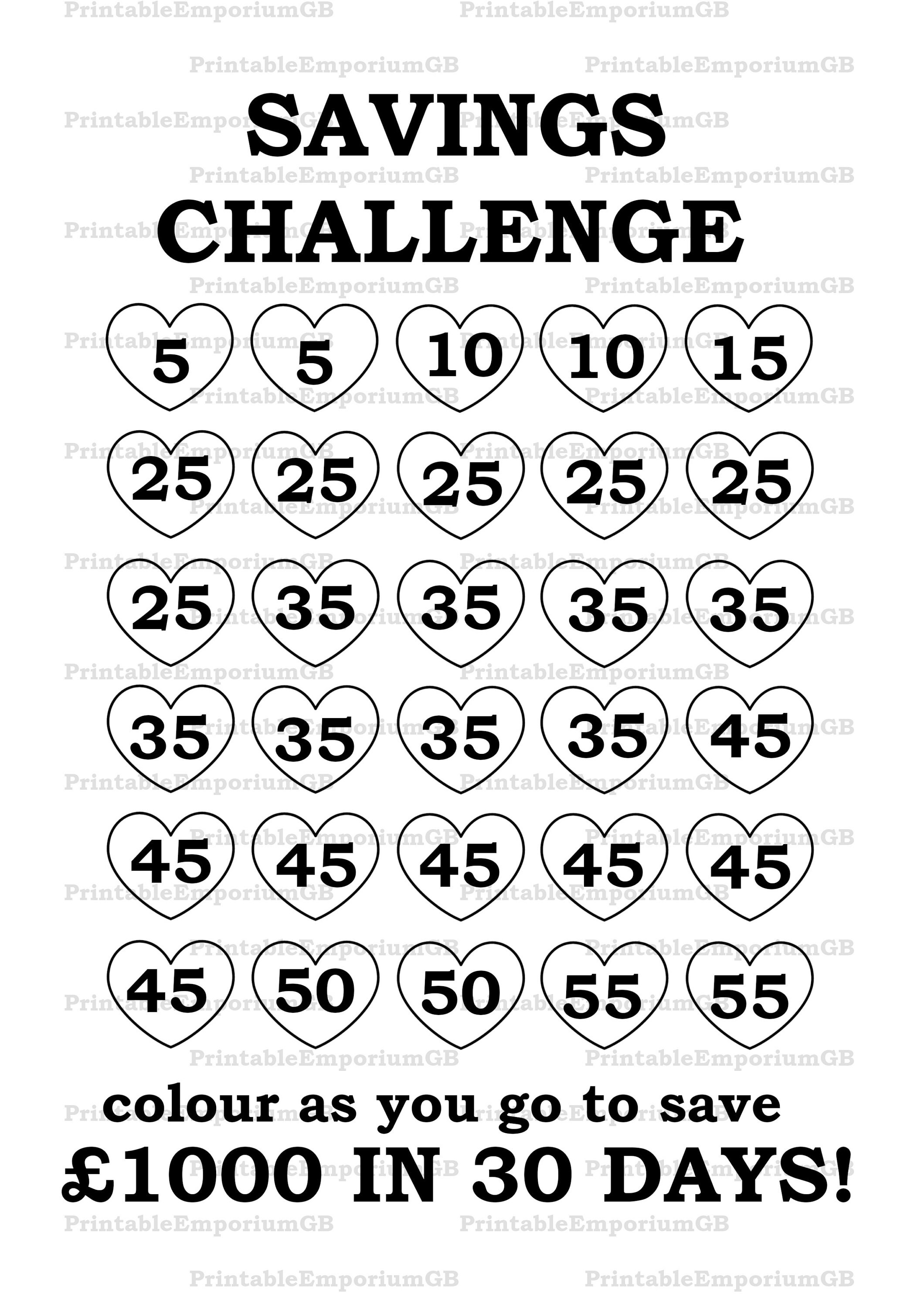 money-saving-challenge-printable-save-1000-in-30-days-etsy-australia for 1000 In 30 Days Printable Free Money Saving Challenge Printable Save 1000 In 30 Days Etsy Australia for 1000 In 30 Days Printable Free