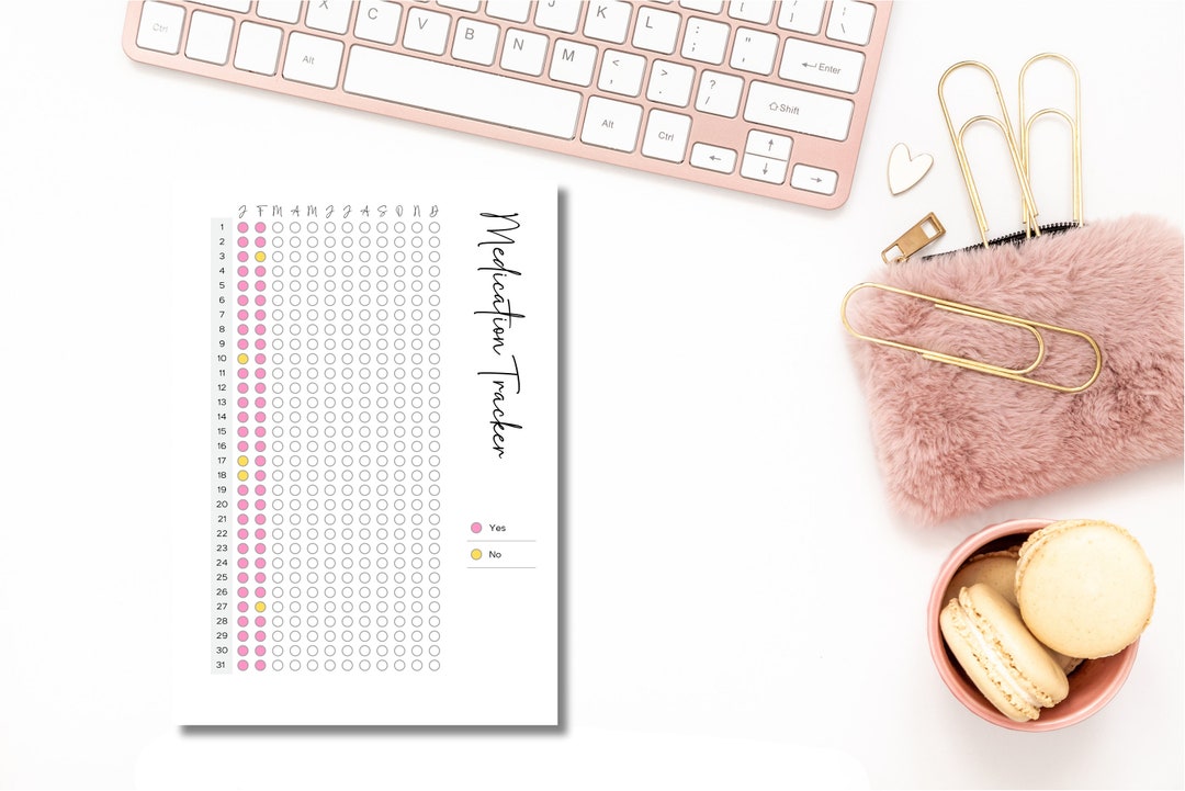 Medication Tracker PRINTABLE Yearly Medication Tracker Journal Page ...