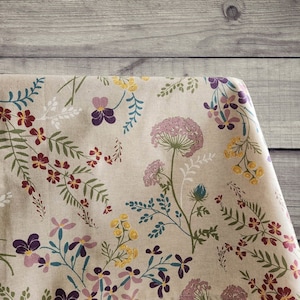 Wildflowers Rectangle Tablecloths, Cotton Fabric Tablecloth, French Table Decor, France Decor Vintage Tablecloth, Rectangular Table Cover