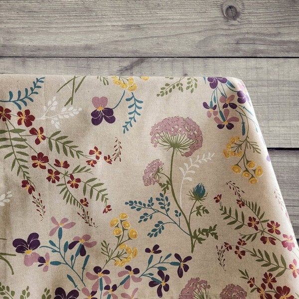 Wildflower Cotton Tablecloth | Waterproof Floral Tablecloth | French Vintage Farmhouse Table Decor | Made in Italy
