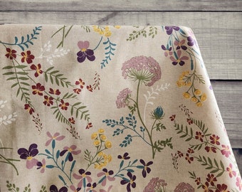 Wildflowers Rectangle Tablecloths, Cotton Fabric Tablecloth, French Table Decor, France Decor Vintage Tablecloth, Rectangular Table Cover