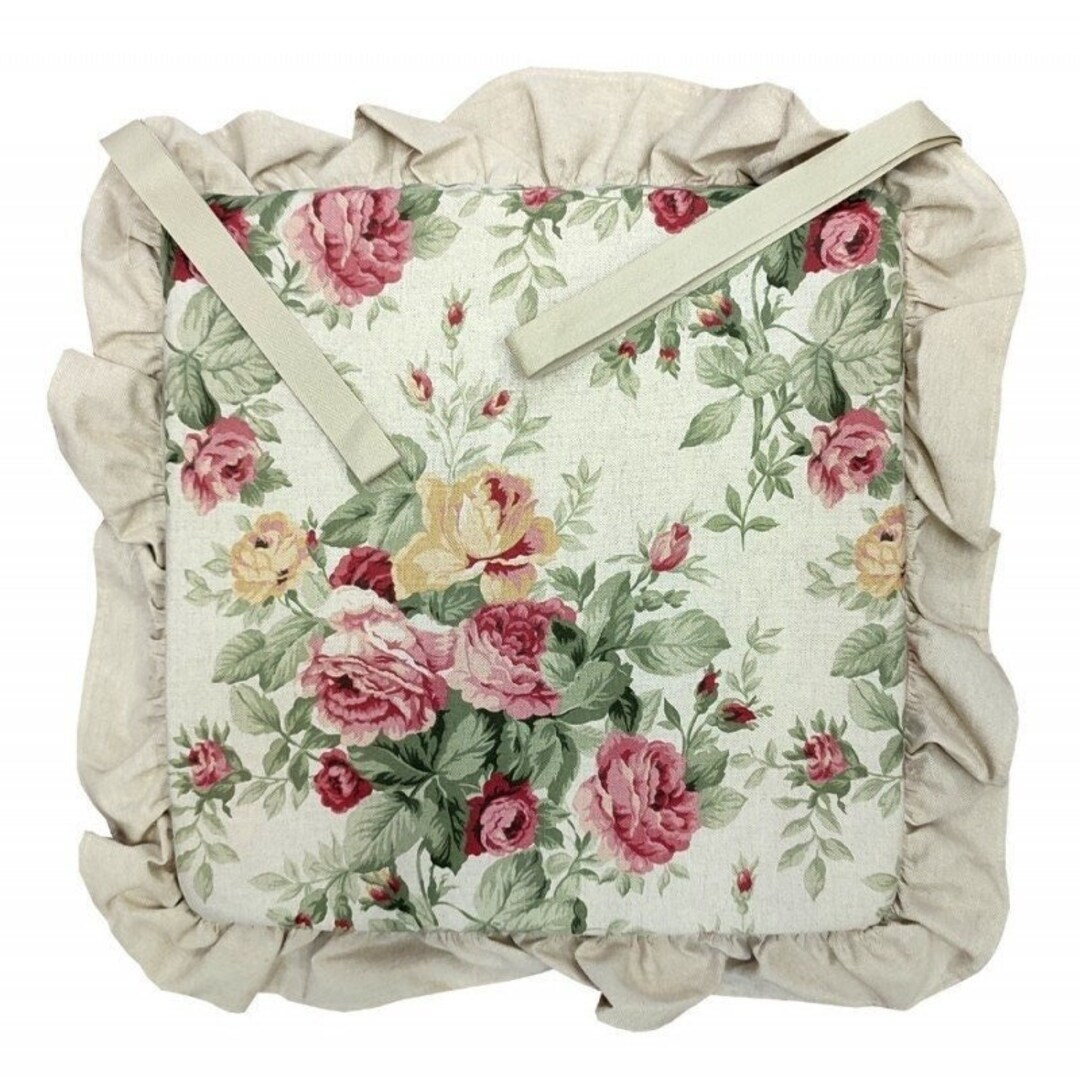 Ruffled Chair Cushions & Covers Kitchen Chair Pads Square Etsy