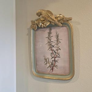 Ornate Gold & Green Parrot Picture Frame – 5x7 Tabletop - 11x14 Wall, Vintage / French Country Decor image 15