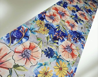 Floral Kitchen Runner Rug: Non-Slip Washable Vintage Decor