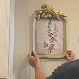 Ornate Gold & Green Parrot Picture Frame – 5x7 Tabletop - 11x14 Wall, Vintage / French Country Decor image 9