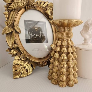 Vintage French Style Candlestick, Gold Candle Holder, Vintage Antique Candle Holder for Home Decor, Shabby Chic Home Decoration Accessories