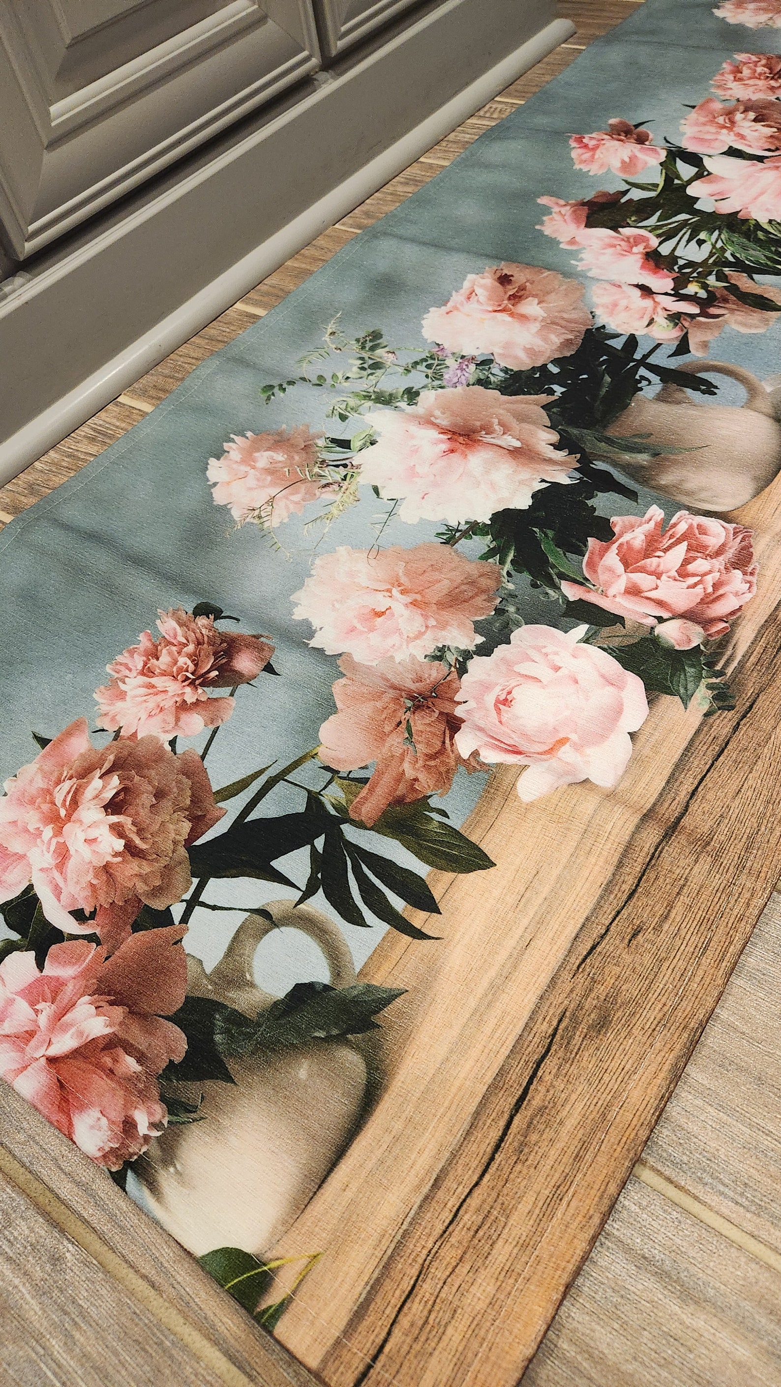 Pink Floral Cottage Chic Runner Rug: French Country Decor - Etsy