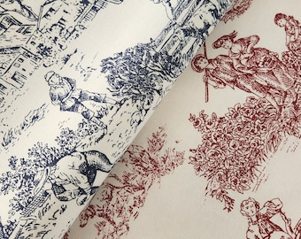Toile Tischdecke: Tischdecke Saint Remy aus Baumwolle in Rot & Blau