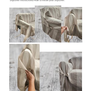 Funda para sofá con rosas rosas: Funda para sofá estilo granja rústica imagen 10