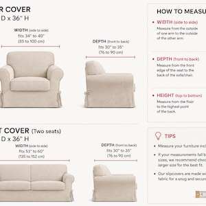 Italian Cotton Stretch Sofa Cover: Farmhouse Style Furniture Slipcover image 3