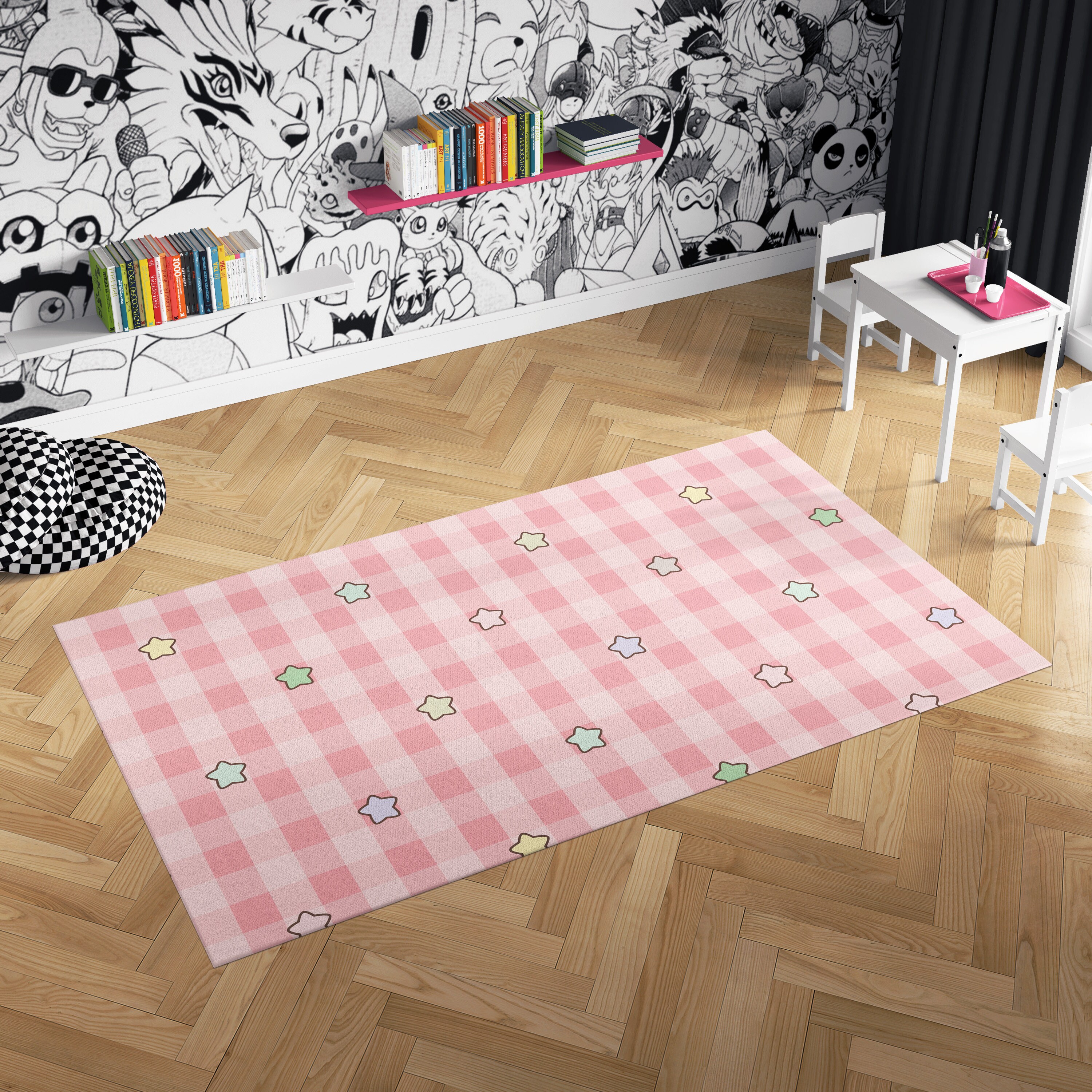 Pink Kawaii Rug 