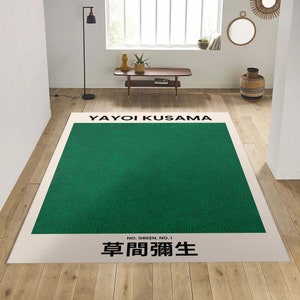 Yayoi Kusama Pattern Rug, Rug For Living Room, Kusama Pumpkin, Custom Rug, 5X7 Rug, Living Room Rug, Abstract Area Rug, Rug For Bedroom