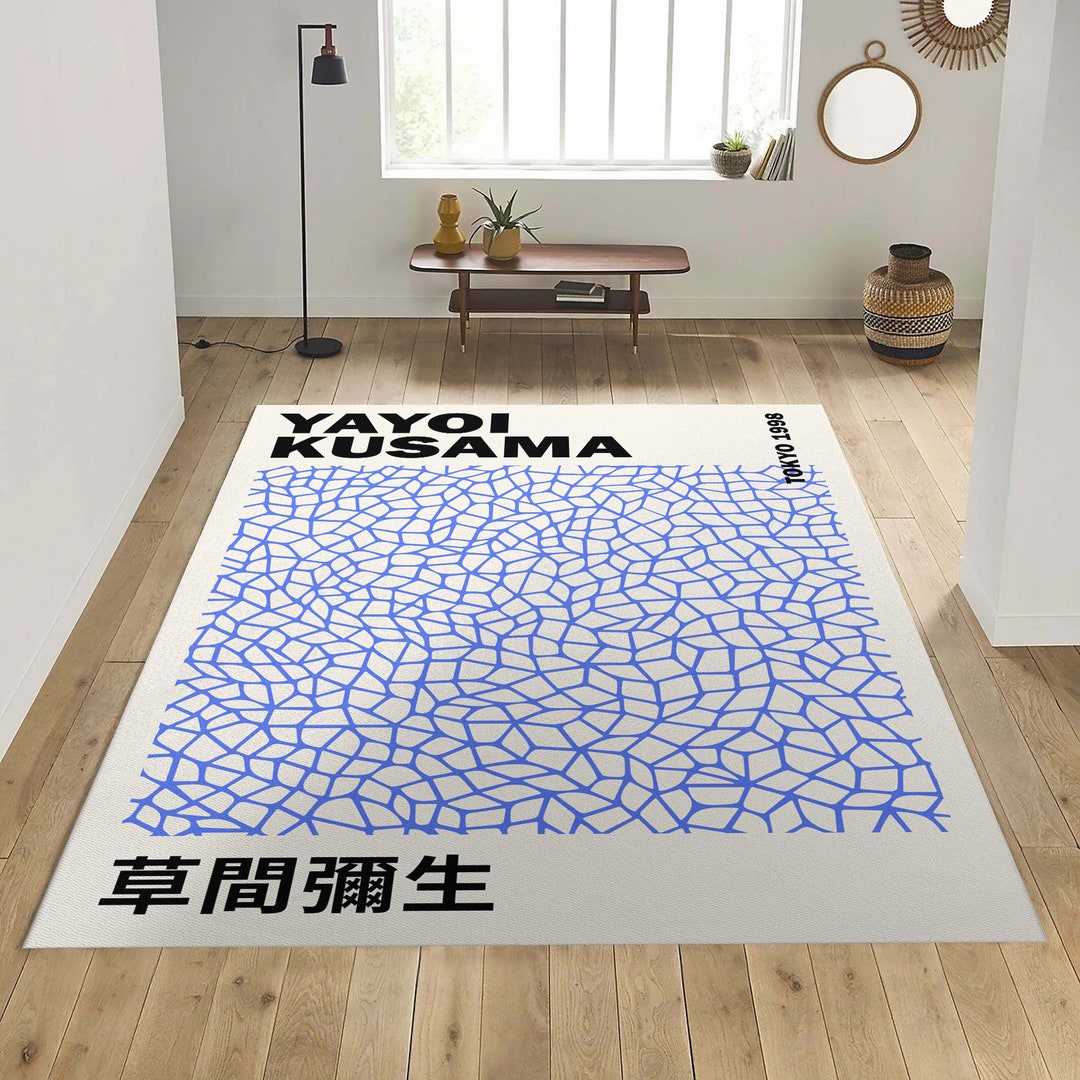 Yayoi Kusama Rug, Yayoi Kusama Poster Rug, Japanese Poster, Exhibition