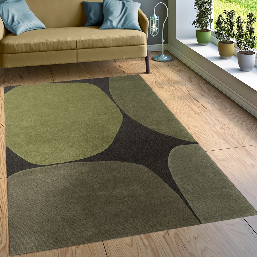 Geometric Abstract Rug, Contemporary Area Rug, Neutral Tones, Boho Chic