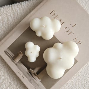 3er Set Wolkenkerzen | Sojawachs Kerzen | Geschenk für Frau | Boho Deko | Wohnungsdeko | Handgemacht