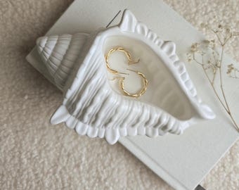 Muschel Schmuckschale aus Jesmonite, Schmuckablage, Ringschale, Muschelschale, Coastal Deko, Küstendeko, Geschenk für Frauen, seashell