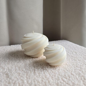 SPIRAL BALL set of two soy candles, soy kerze, SPIRALKUGEL | meacandela.com