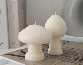 Fliegenpilz Kerzen aus Sojawachs, Pilz Kerzen Set, Pilz Deko, Herbstdeko, Cottagecore Deko, Herbst Kerze, Mushroom Candle