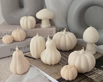 Herbst Kerzen Set aus Sojawachs, 11er Kürbis & Pilz Kerzen Set, Herbstdeko, Kürbis Kerzen, Fliegenpilz Kerzen, Herbst Dekor