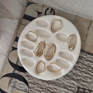 Schmuckschale Ringhalter, Ringablage für Ringe & Ohrringe, Schmuck Organizer, Schmuckaufbewahrung, Minimalistische Deko, Geschenk für Frauen