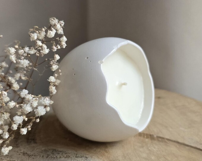 Świeca sojowa duża EGG SHELL