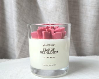 Stern von Bethlehem Kerze, Sojawachs Kerze, Duftkerze, Weihnachtsdeko, Weihnachtskerze, Winter Deko, Geschenk für Frauen, Weihnachtsgeschenk