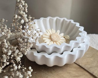 Zestaw dekoracyjnych żebrowanych mis RIBBED BOWLS