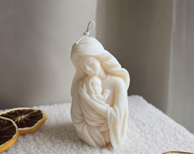 Świeca sojowa Maryja z dzieciątkiem