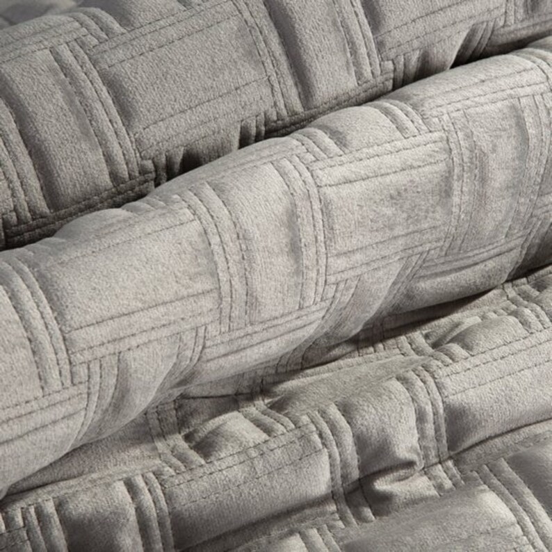 Silver Grey Velvet Bedspread, King Size Silver Bedspread, Silver