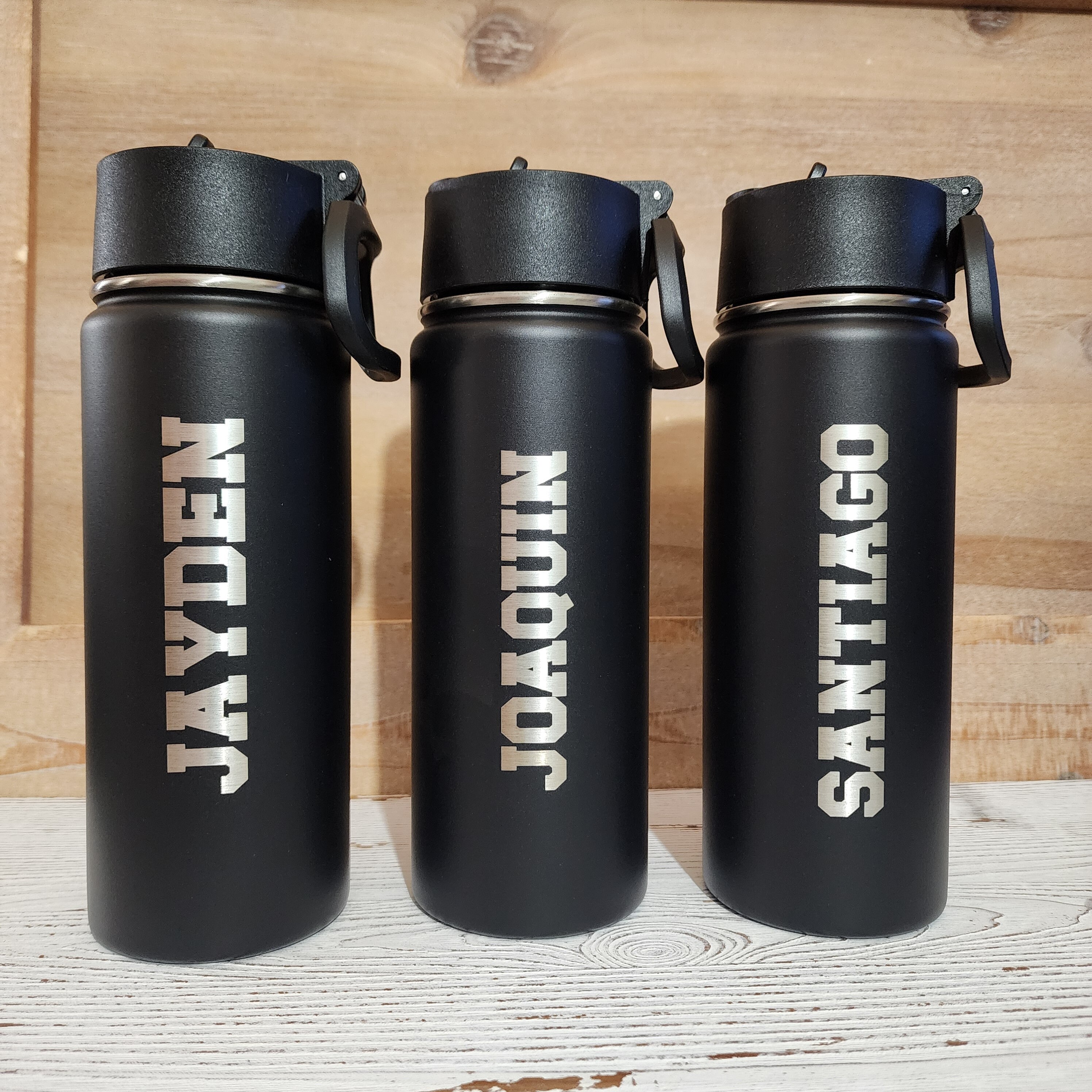 Kids Personalized Sports Water Bottle 18oz Laser Engraved Sport Team ...