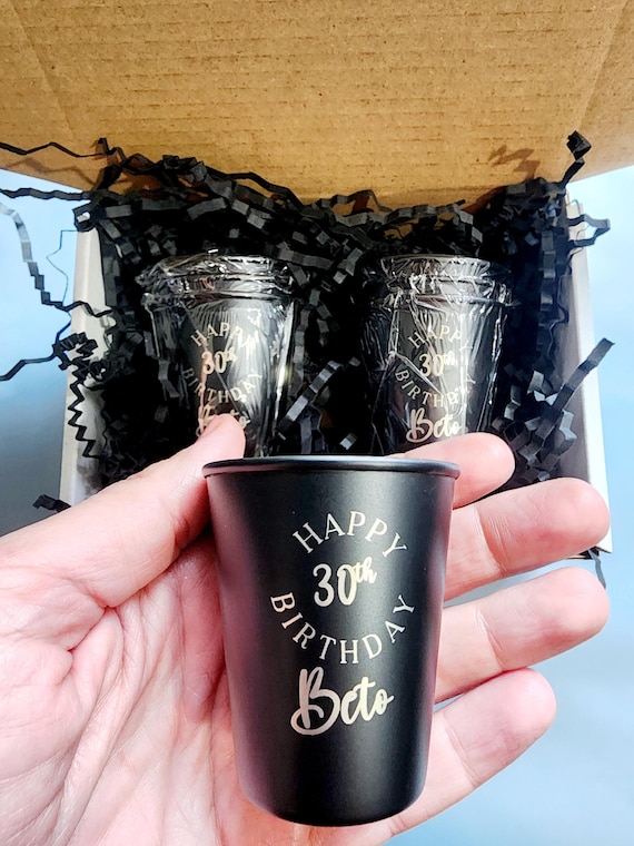 Birthday Shot Glasses Stainless Steel Shot Glasses RIP Birthday Gift  Bachelor Party Personalized Party Favors Bulk Orders Design Assistance