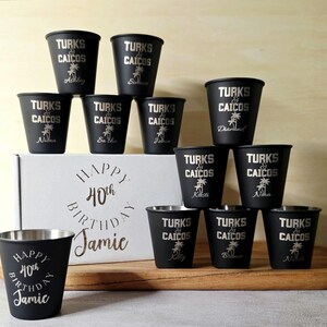 Birthday Shot Glasses Stainless Steel Shot Glasses RIP Birthday Gift Bachelor Party Personalized Party Favors Bulk Orders Design Assistance image 10