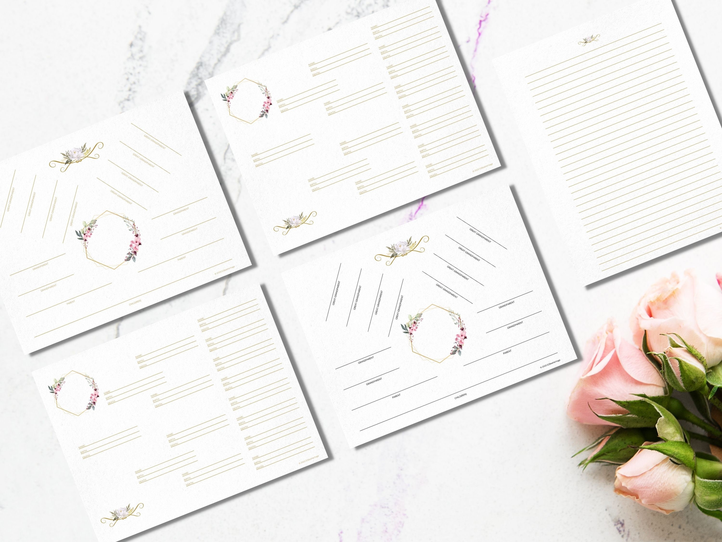 Family Tree Template Ancestry Chart Template 4 Generations Fill in Family Tree Template Ancestry Chart Template 4 Generations Fill in