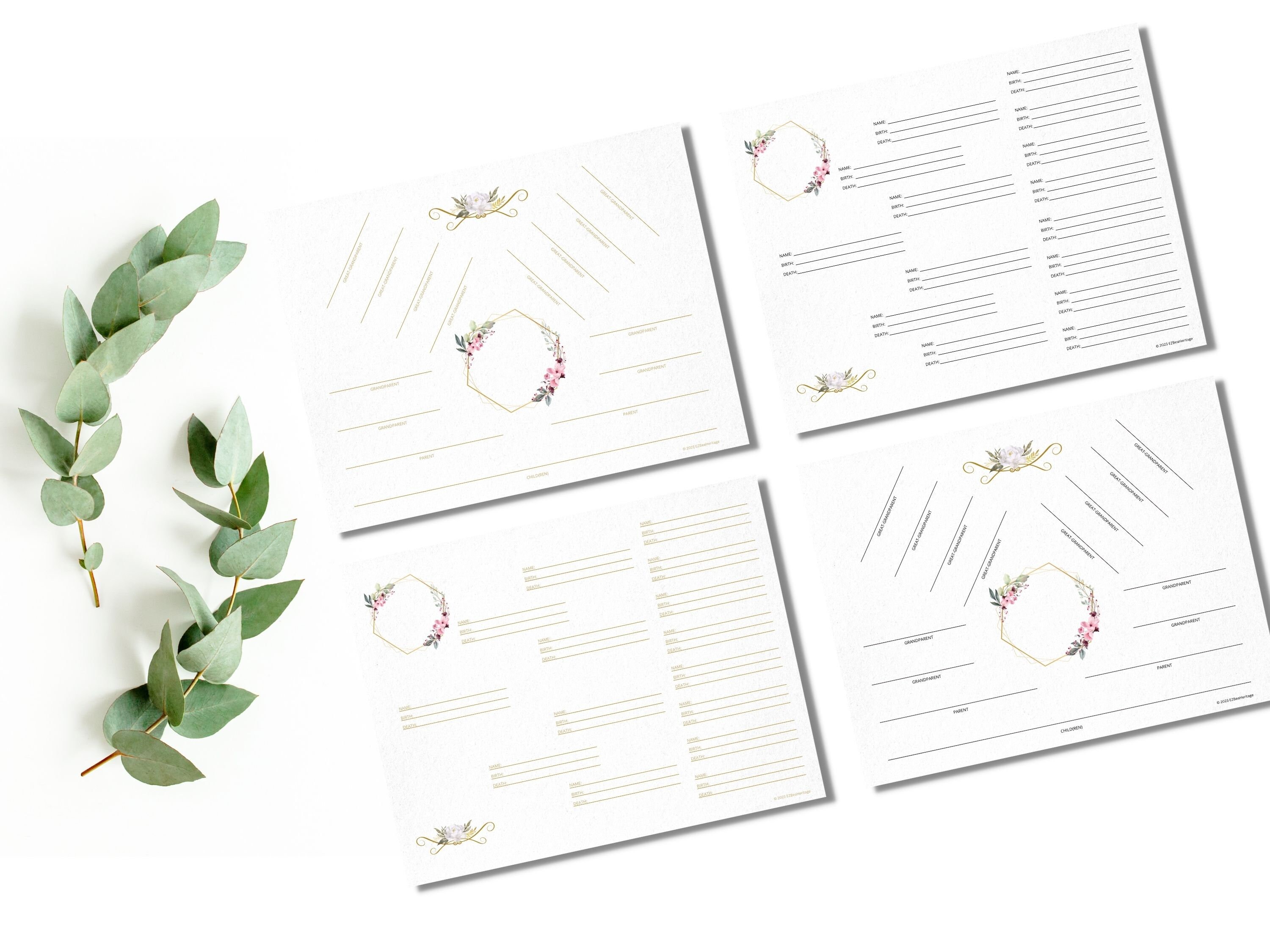Family Tree Template Ancestry Chart Template 4 Generations Fill in Family Tree Template Ancestry Chart Template 4 Generations Fill in