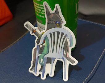 Miyabi in a chair | Zenless Zone Zero Sticker
