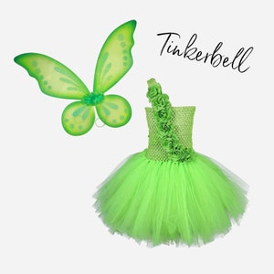 Tinkerbell Tutu Dress, Tinkerbell Halloween Costume, Tulle Costume, Lime Green Tutu, Fairy Tutu