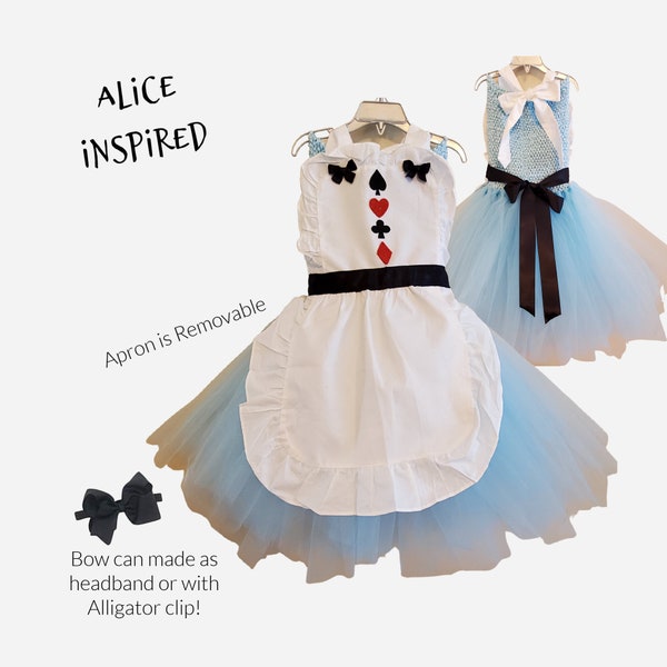 Alice Halloween Costume, Alice Tutu Dress, Halloween Costume, Tulle Costume, Alice in Wonderland Inspired