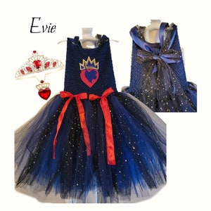Evie Halloween Costume, Queen Dress, Navy and Blue Tutu Dress, Descendants  Inspired Tulle Costume - Etsy