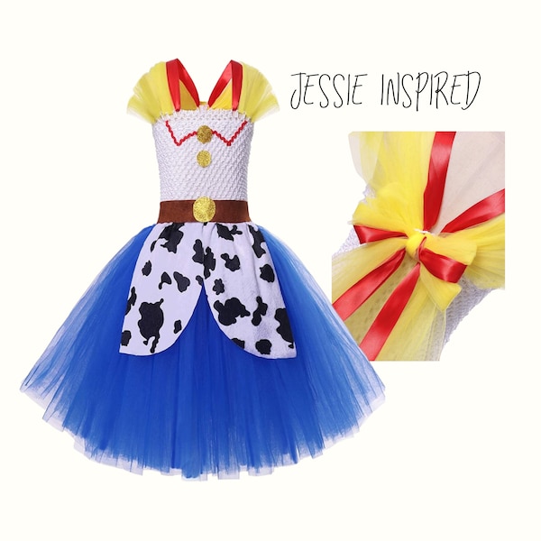 Jessie Halloween Costume, Toy Story Tutu Dress, Halloween Costume, Tulle Costume, Cowgirl Dress