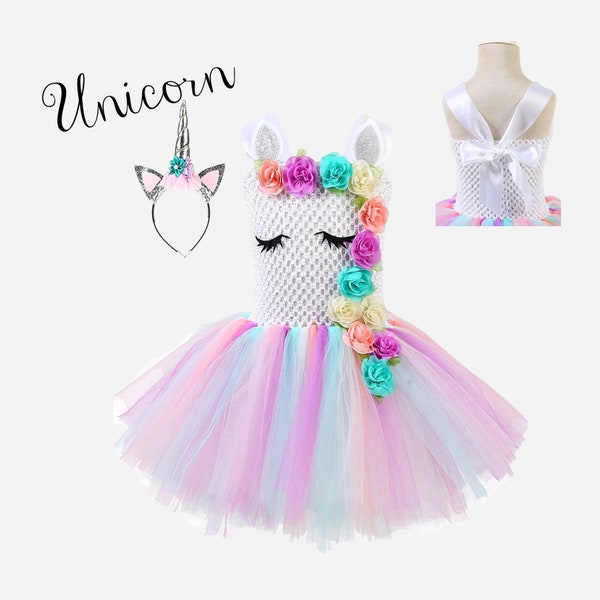 Unicorn Halloween Costume, Unicorn Dress, Tutu Dress, Halloween Costume, Tulle Costume, Unicorn Costume, Birthday Dress