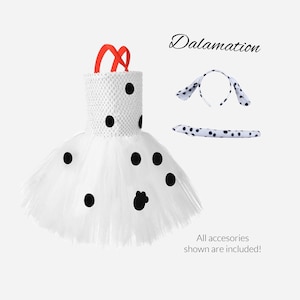 Dalmatian Tutu, Dalmatian Costume, Halloween Costume, Tutu Dress, Tulle Dress
