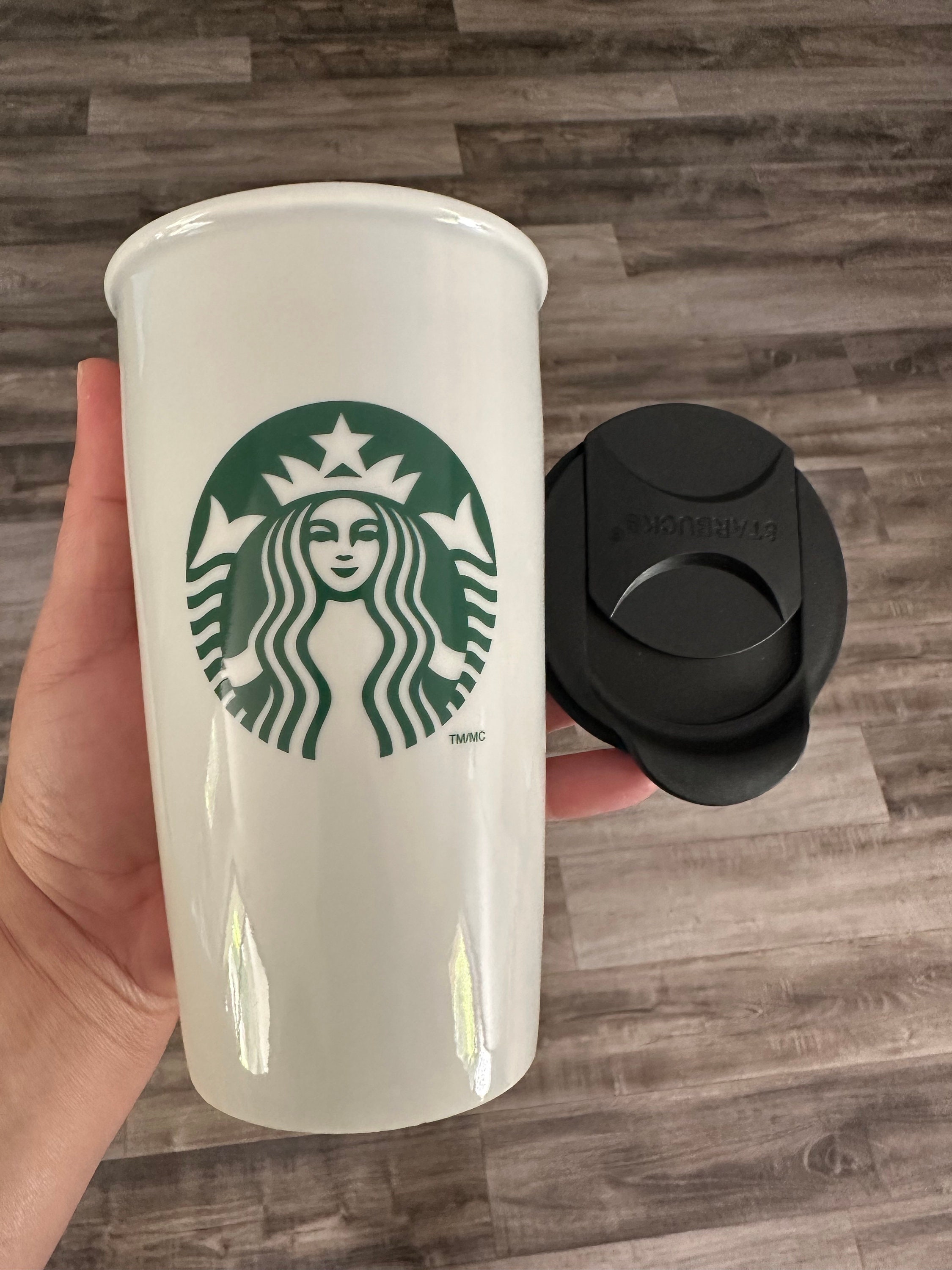 Starbucks Ceramic Travel Tumblers Coffee Mugs 12 Oz Sold Etsy