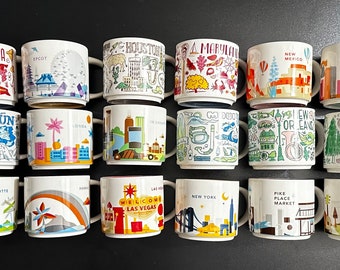Starbucks Coffee Mug Pike Market Place Canada Cancun Charlotte Epcot Mexico etc Starbucks Collectible Mug | You Are Here | Been There series