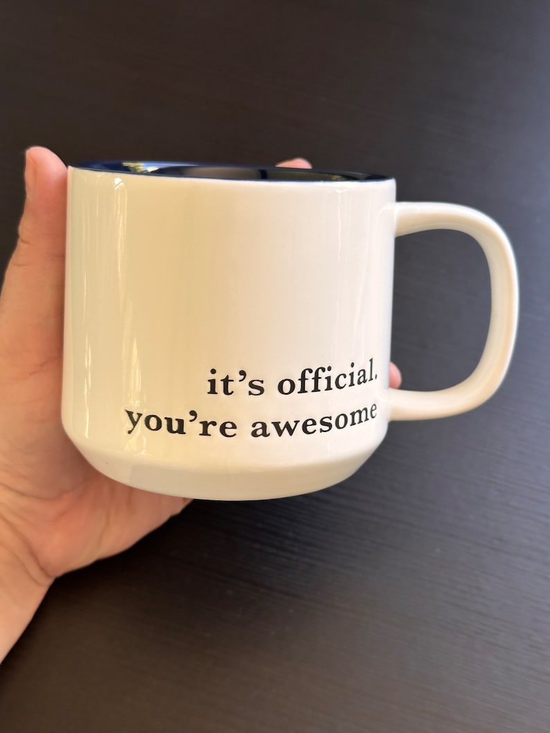 It's Official. You're Awesome Mug Cream Threshold 16oz Stoneware Etsy