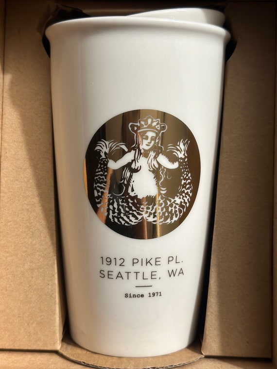 STARBUCKS】Pike Place 1971デザイン水筒 ホワイト - メルカリ